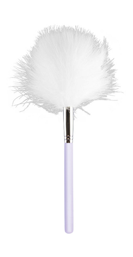 White Ostrich Feather Brush - Valerie Beverly Hills